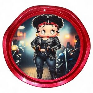 NORE’S NOVELTIES Single Handcrafted Ashtray-styled Coaster “MOTO BETTY”